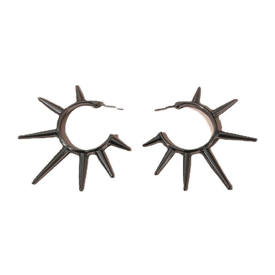 Y2k Cone Rivet Metal Hoop Earrings