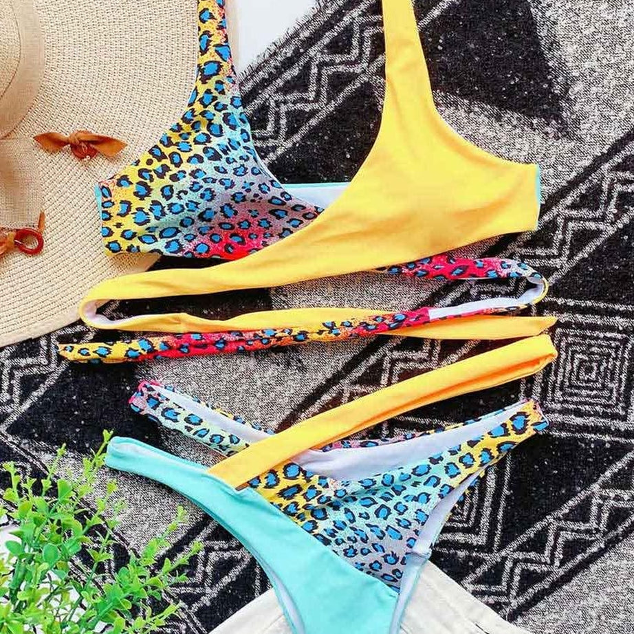 Y2k Contras Colors Baddie Swimsuit