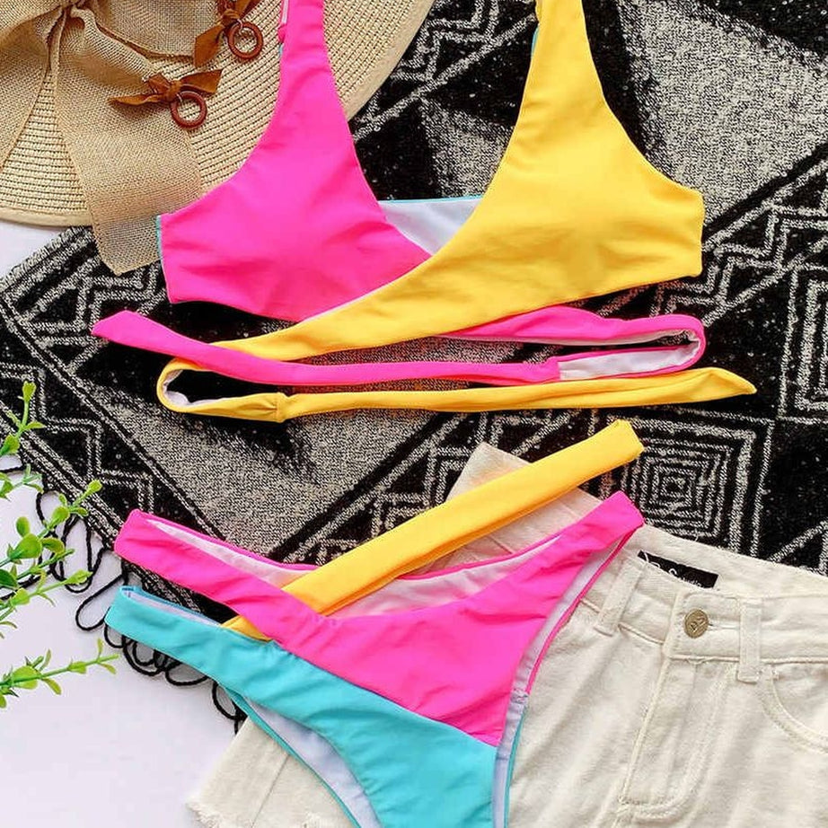 Y2k Contras Colors Baddie Swimsuit