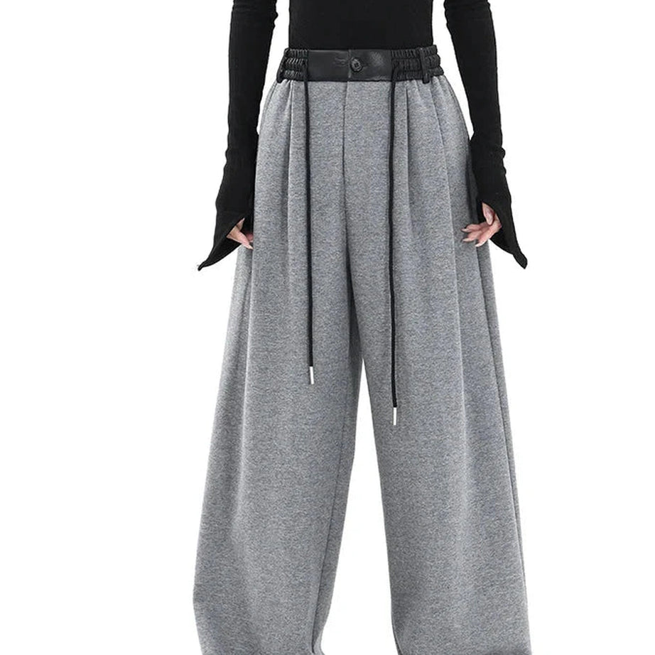 Y2k Contrast Spliced Wide Pants