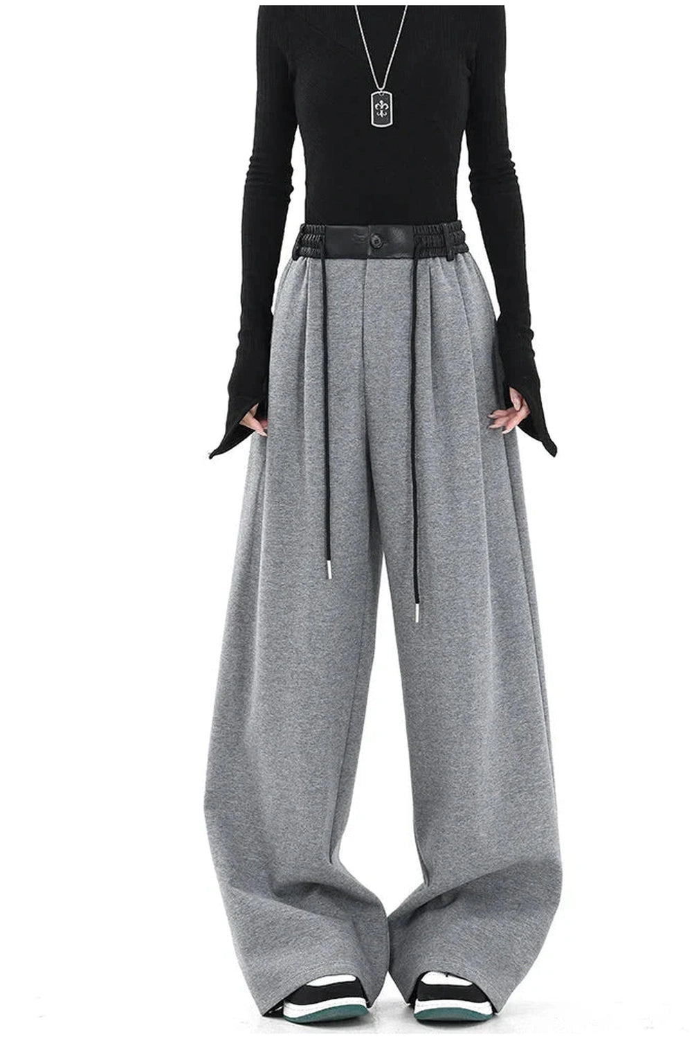 Y2k Contrast Spliced Wide Pants