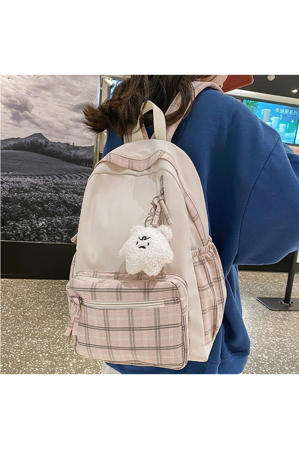 Y2k Coquette Girl Lattice Travel Backpack