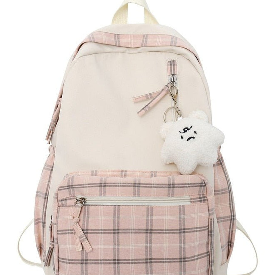 Y2k Coquette Girl Lattice Travel Backpack