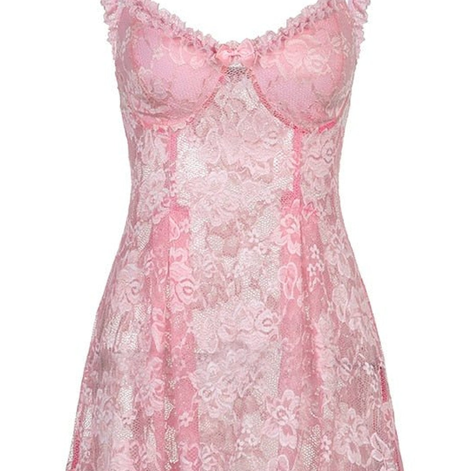 Y2k Coquette Lace Dress