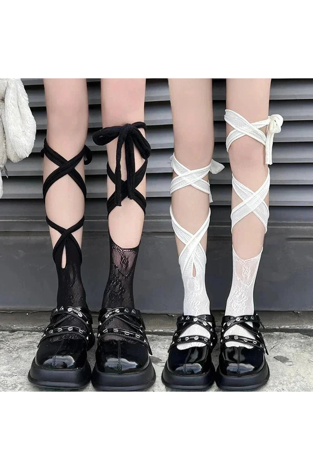 Y2k Coquette Lace Fishnet Split-toe Socks