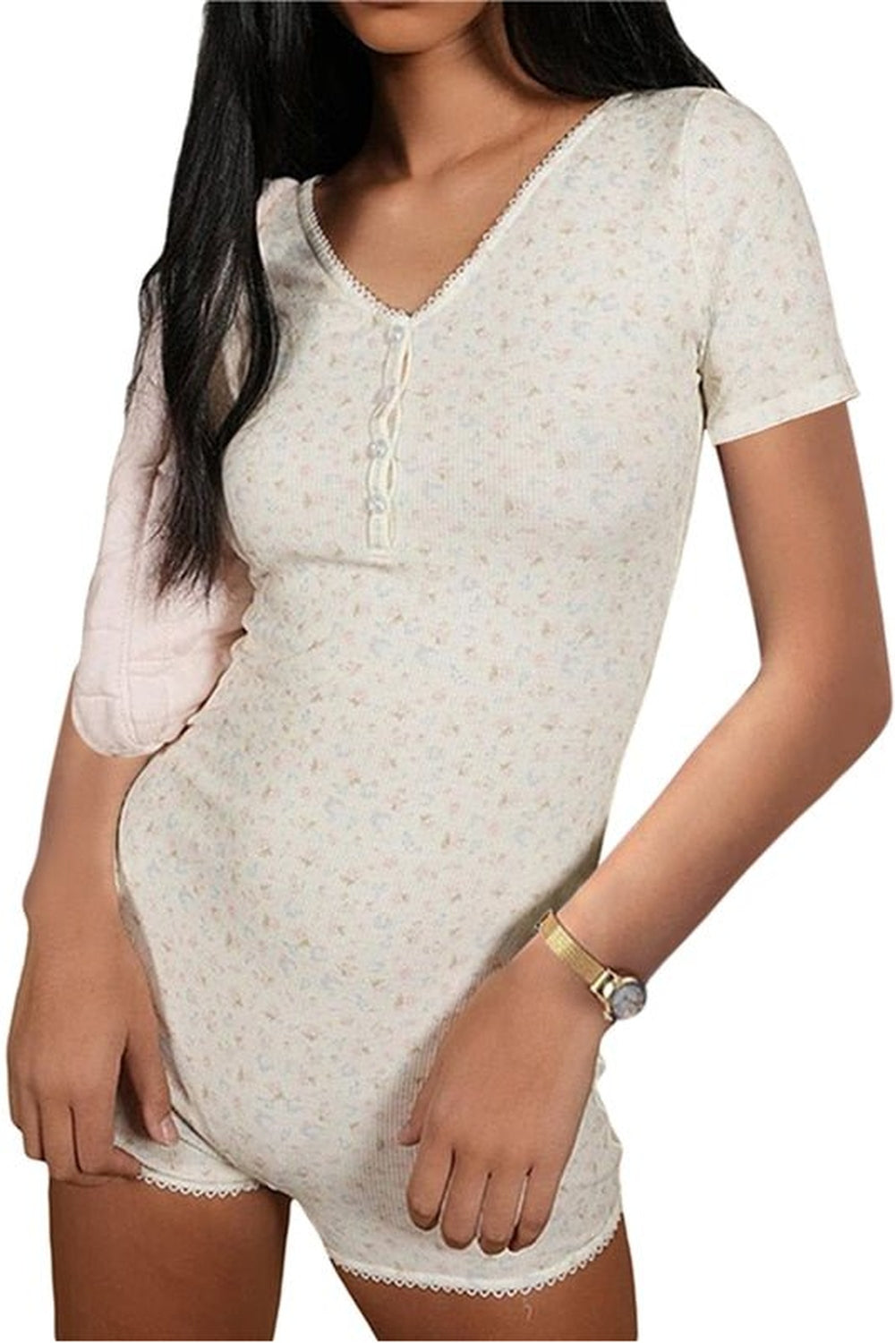 Y2k Coquette Lace Trim Floral Jumpsuit