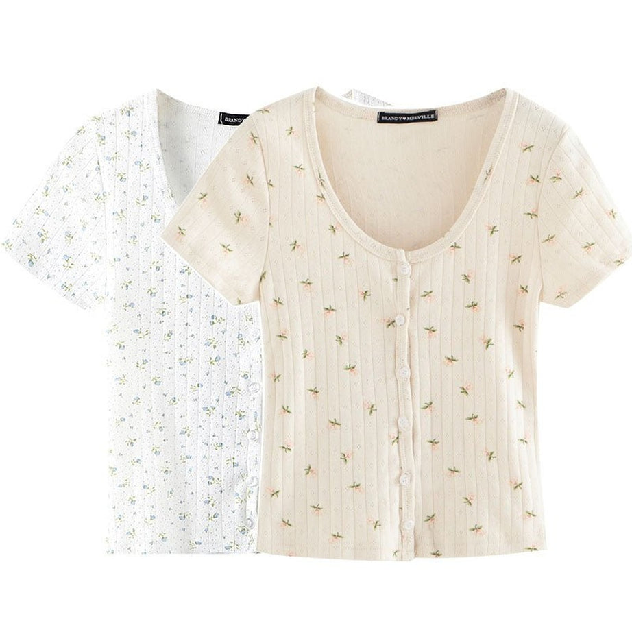 Y2k Coquette O-neck Crop T-shirt