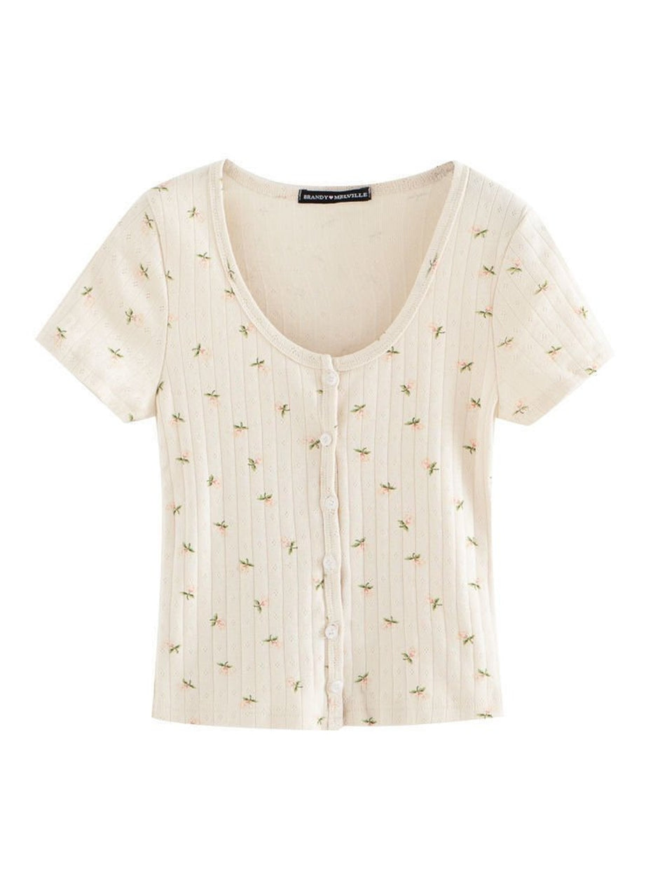 Y2k Coquette O-neck Crop T-shirt