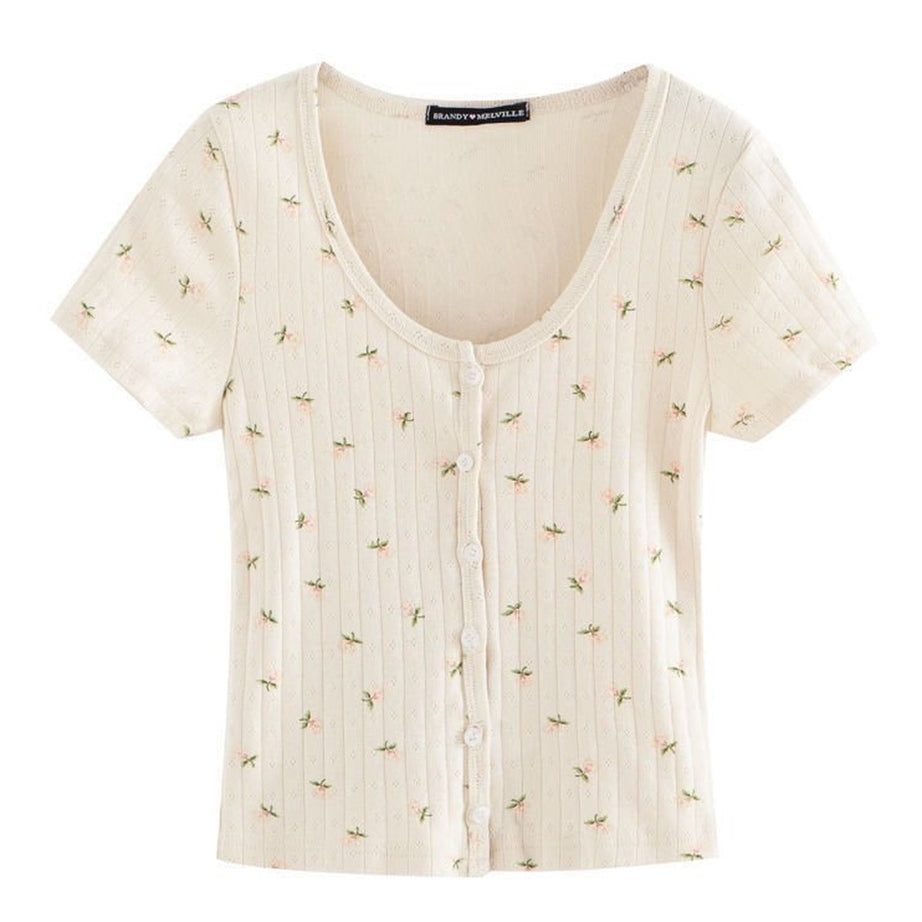 Y2k Coquette O-neck Crop T-shirt