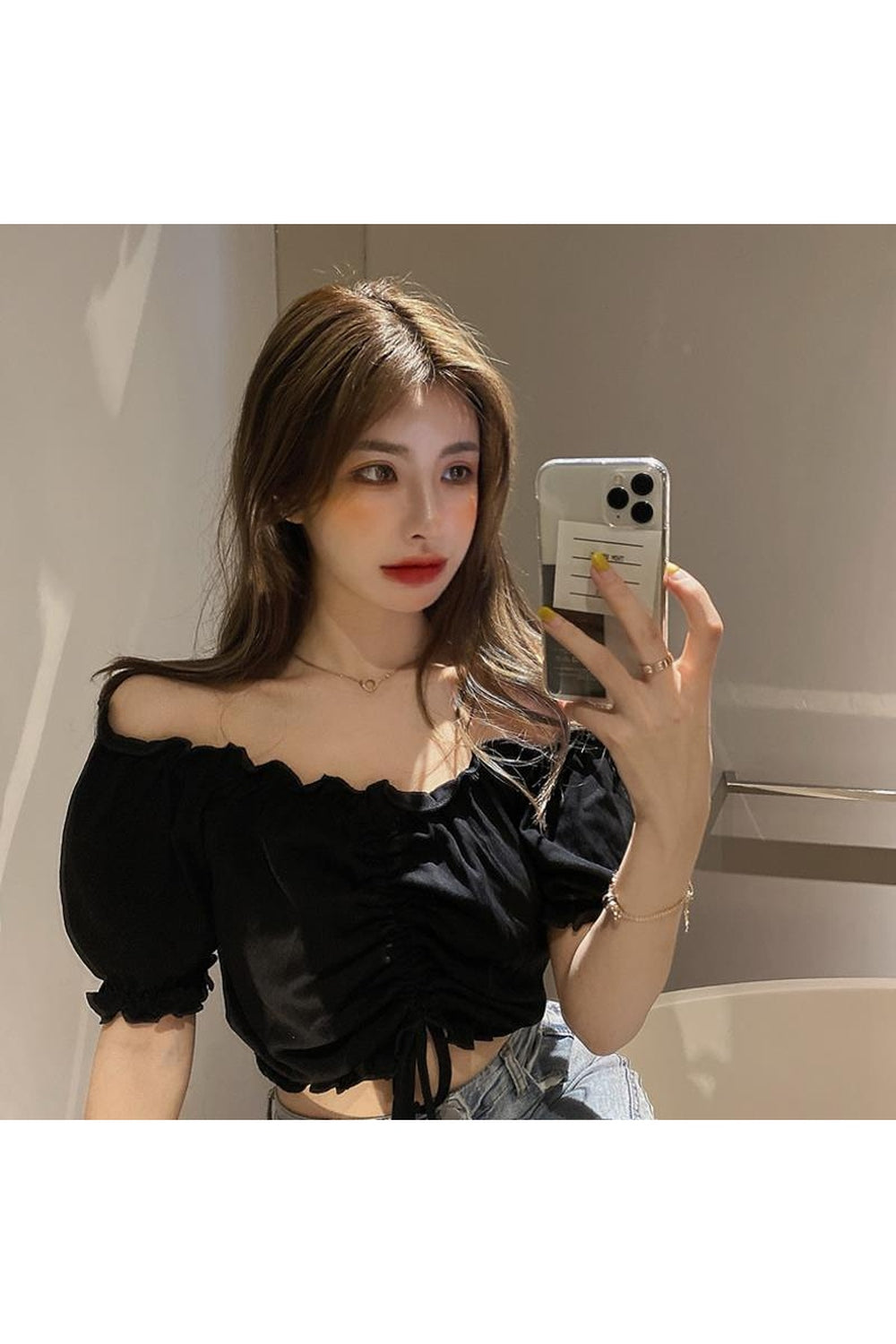 Y2k Coquette Ruffle Crop Top