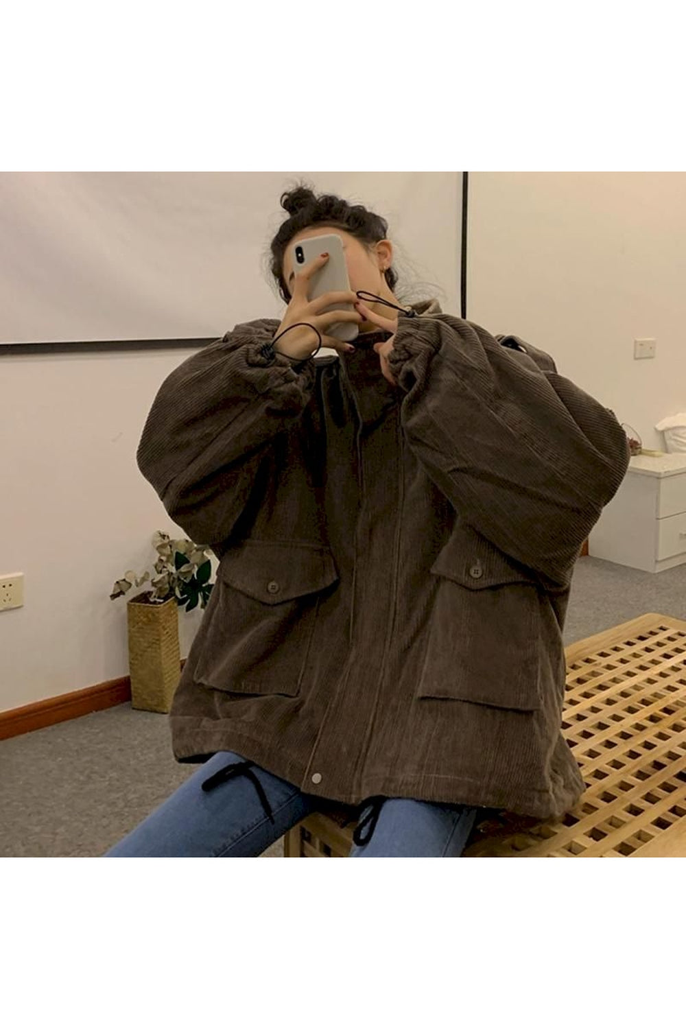 Y2k Corduroy Velvet Winter Jacket