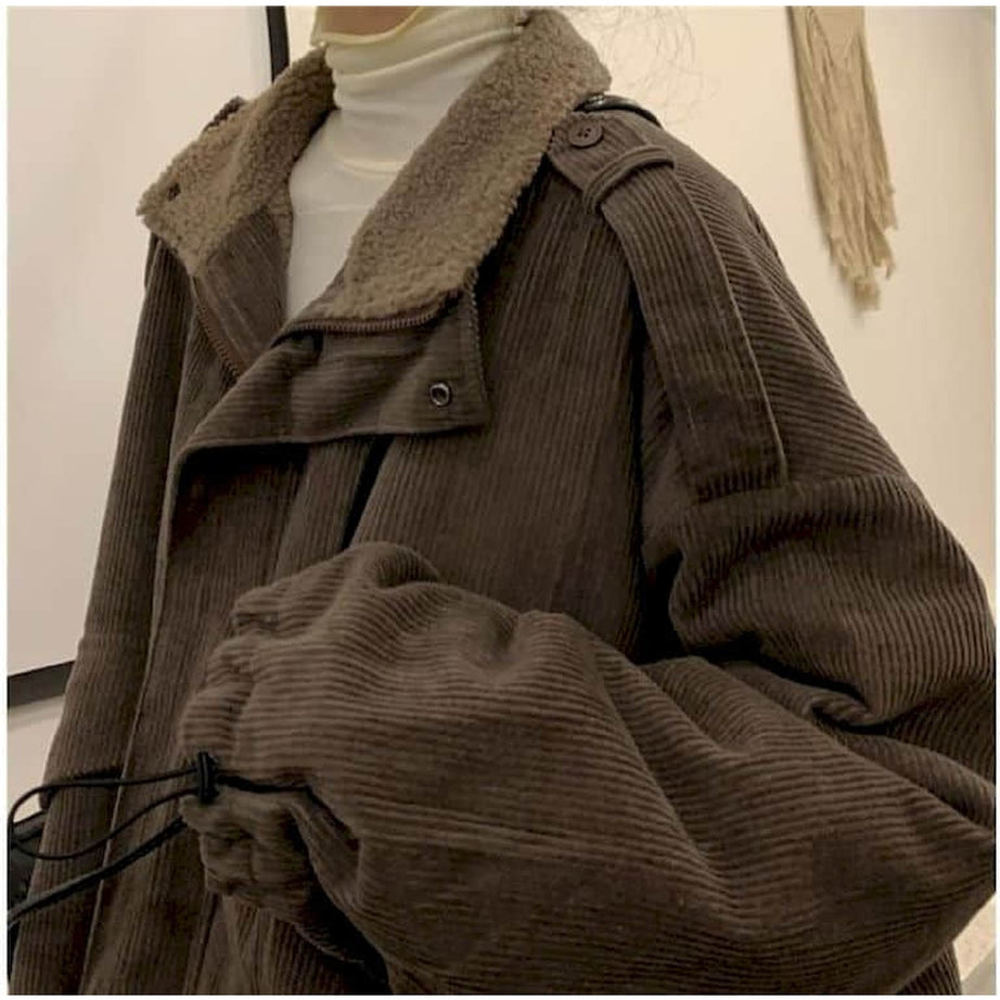 Y2k Corduroy Velvet Winter Jacket