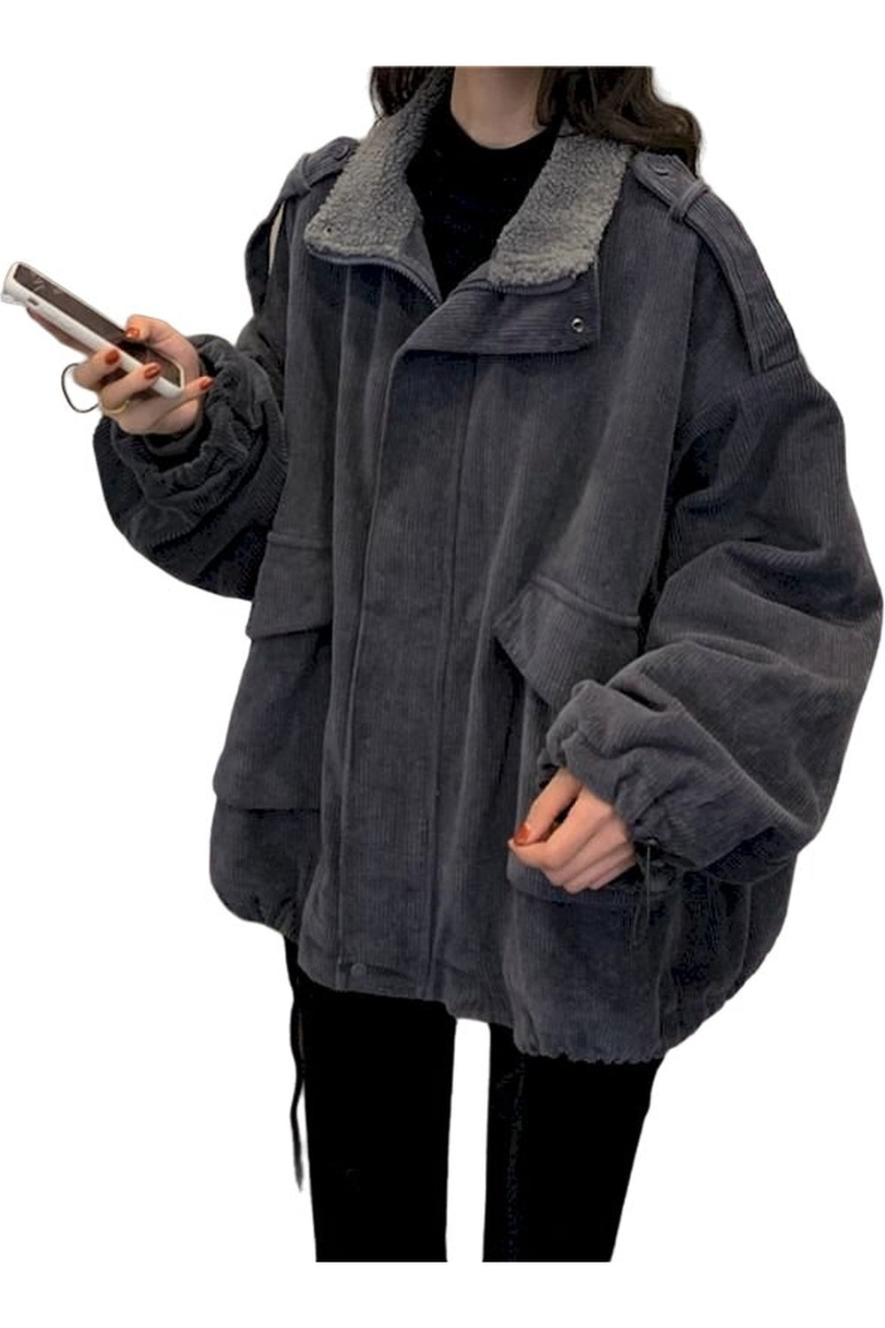 Y2k Corduroy Velvet Winter Jacket