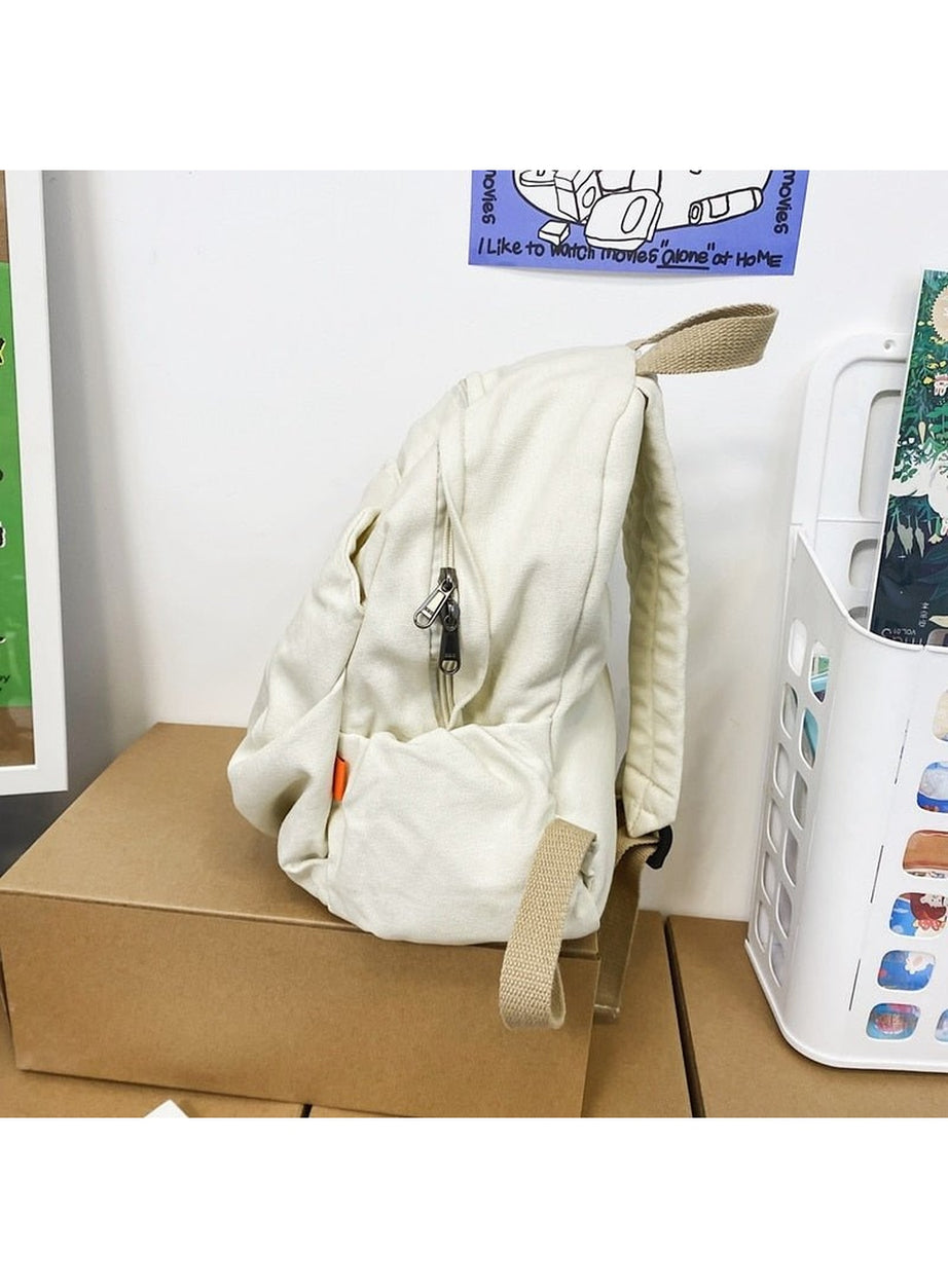 Y2k Cotton Black Travel Backpack