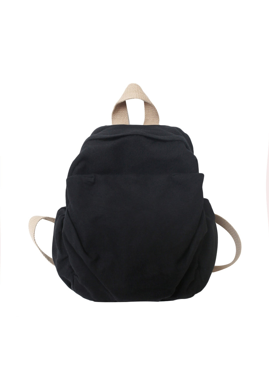 Y2k Cotton Black Travel Backpack