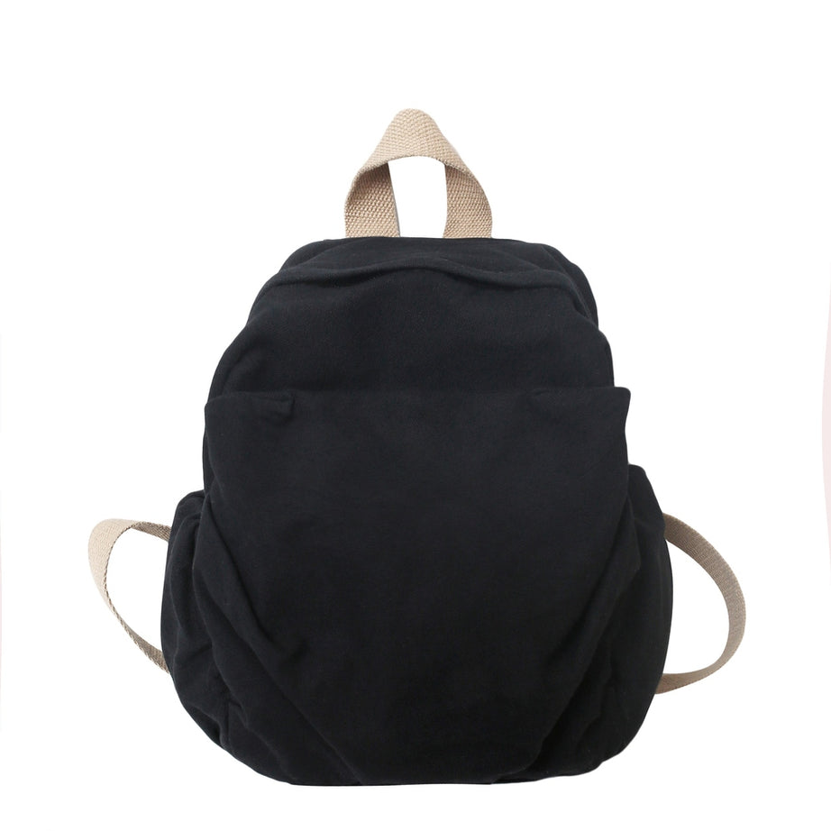 Y2k Cotton Black Travel Backpack