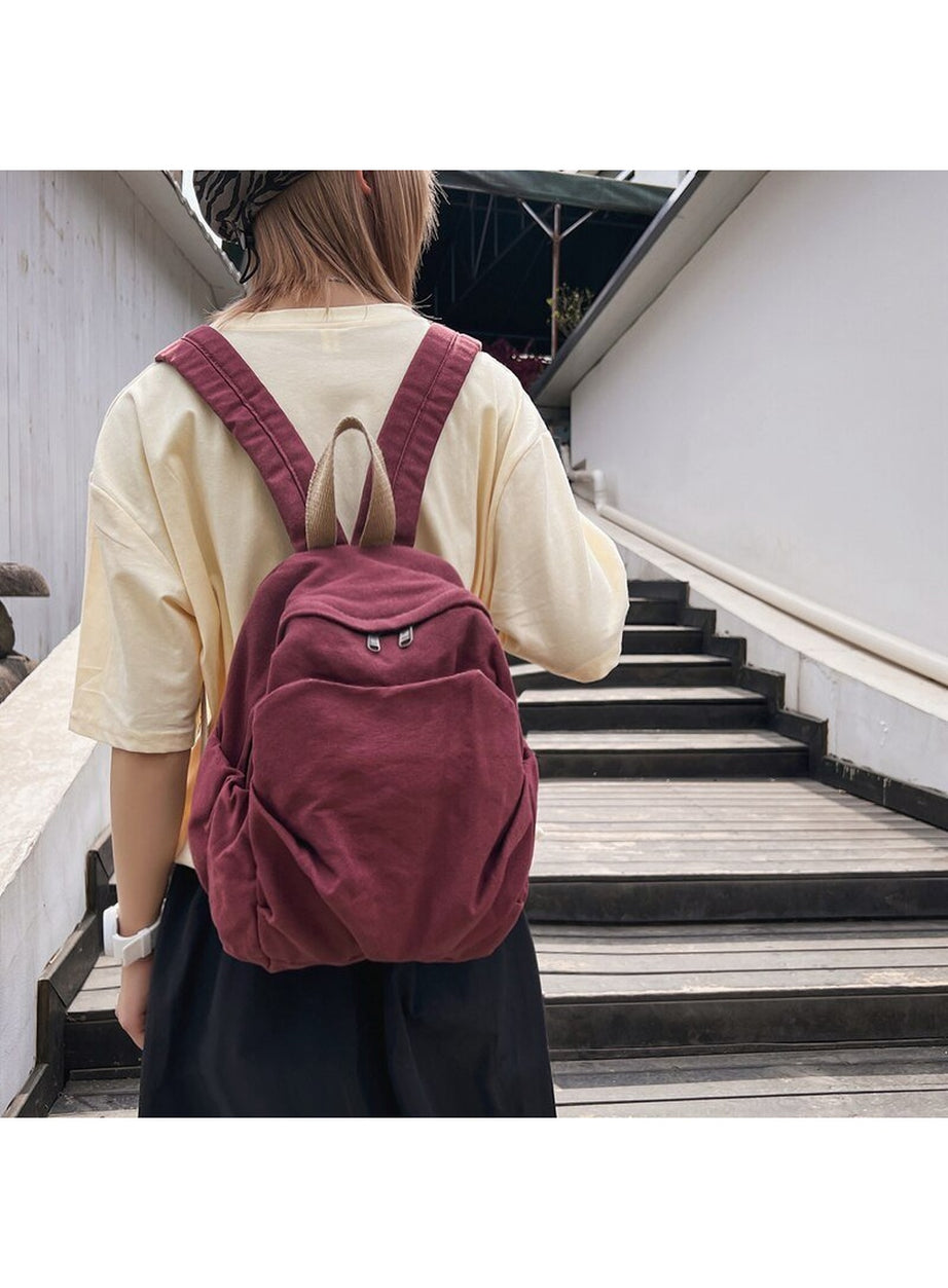 Y2k Cotton Black Travel Backpack