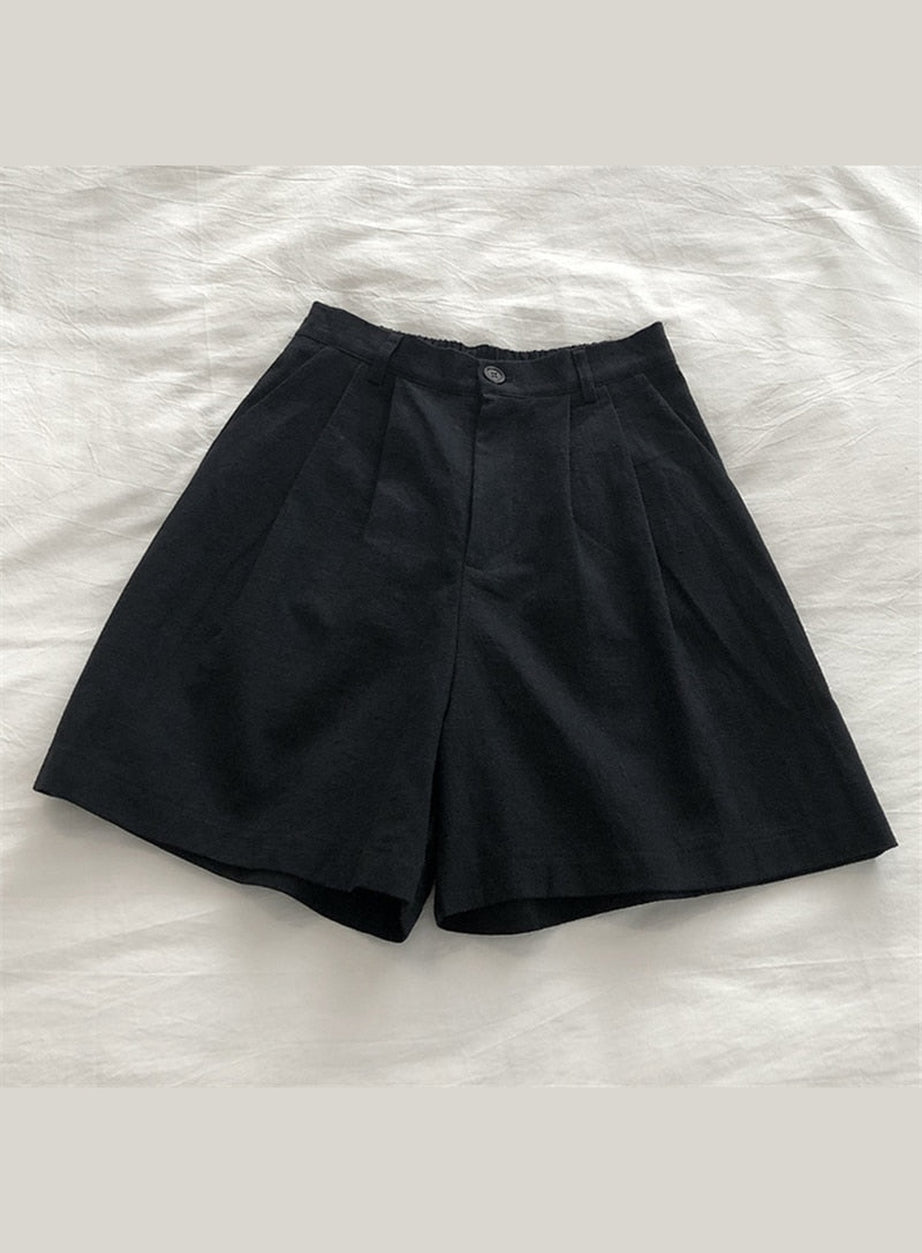 Y2k Cotton Linen Retro Shorts