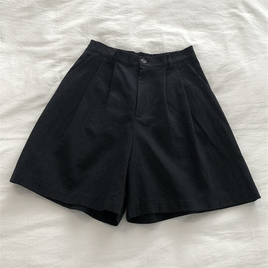 Y2k Cotton Linen Retro Shorts