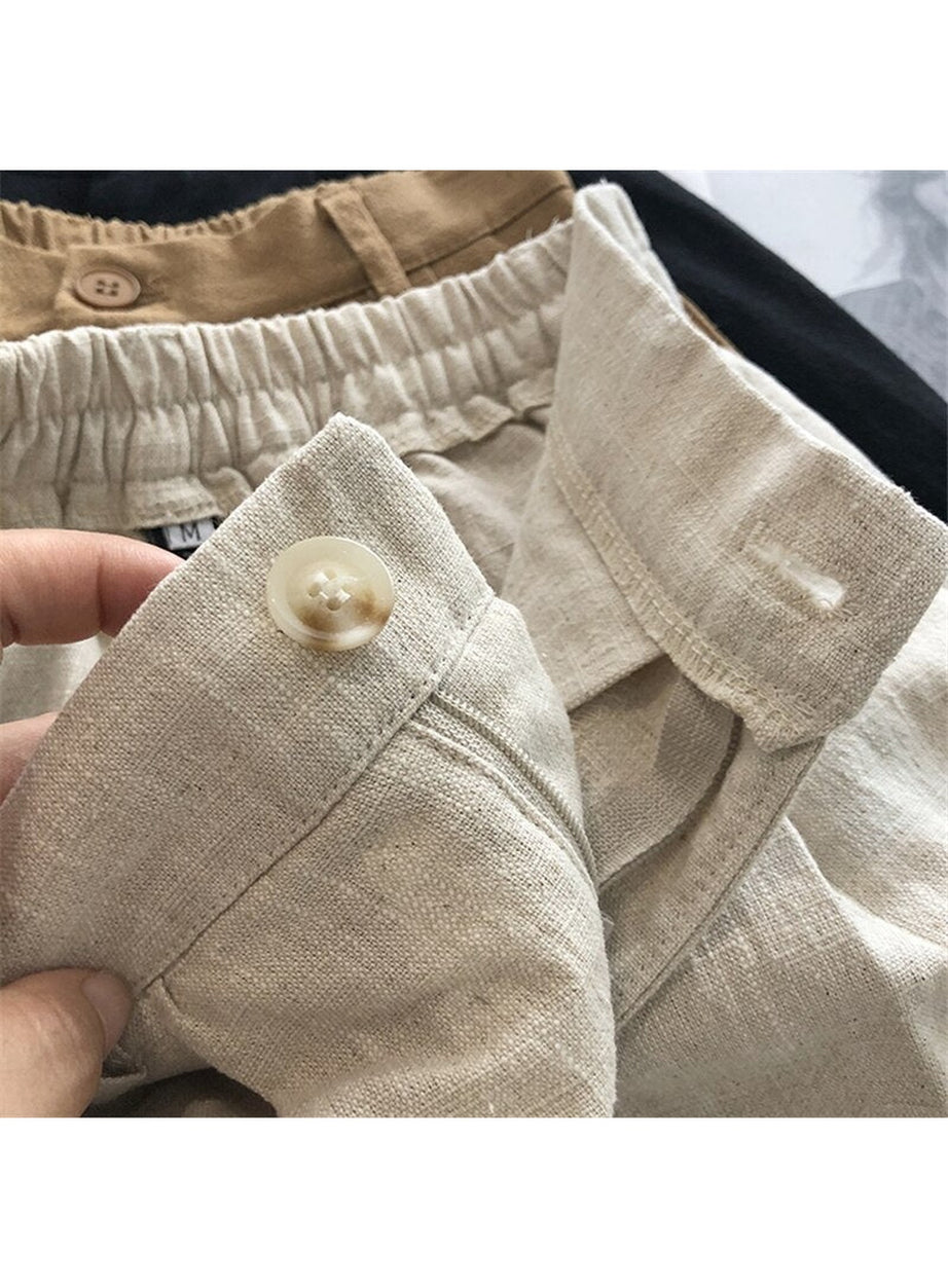 Y2k Cotton Linen Retro Shorts