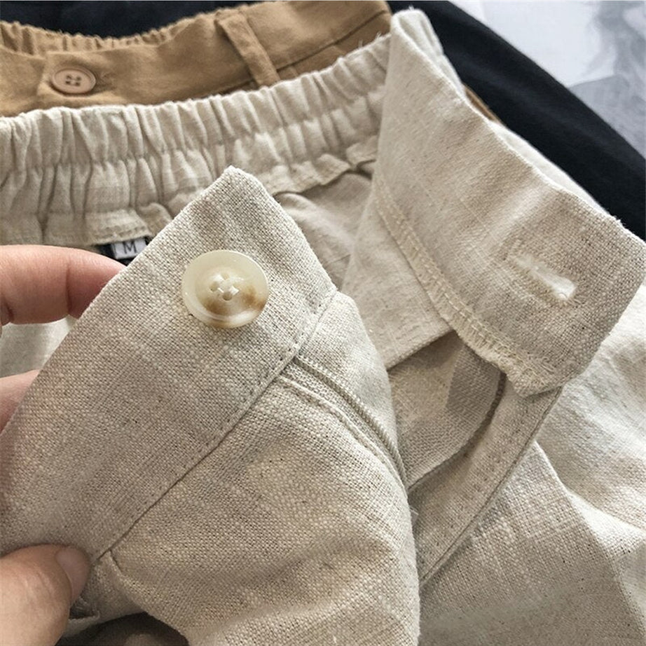 Y2k Cotton Linen Retro Shorts