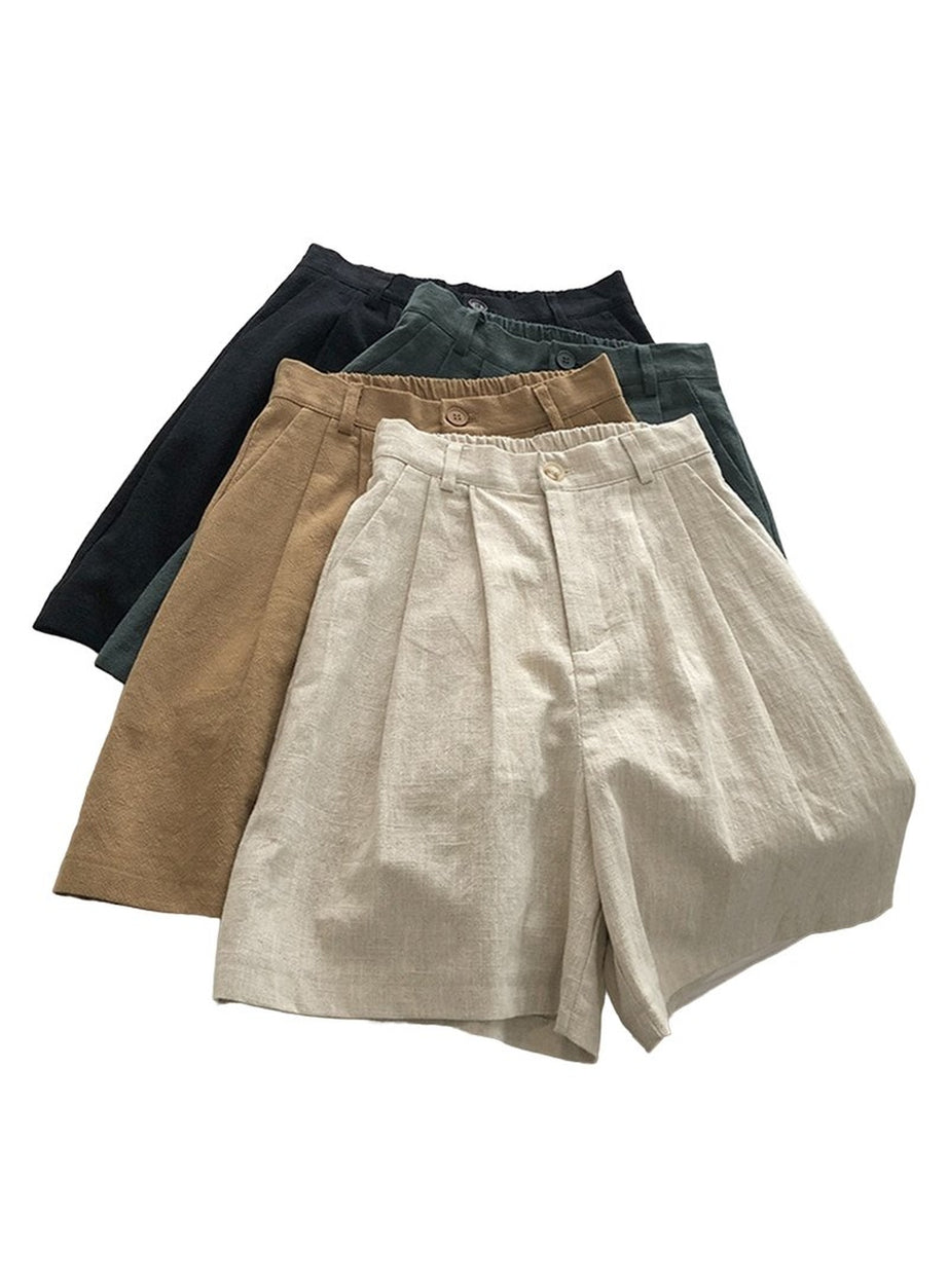 Y2k Cotton Linen Retro Shorts