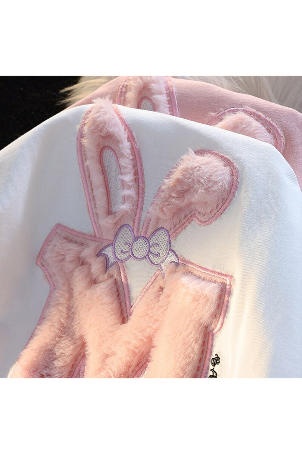 Y2k Cotton Rabbit Ear Pink T-shirt
