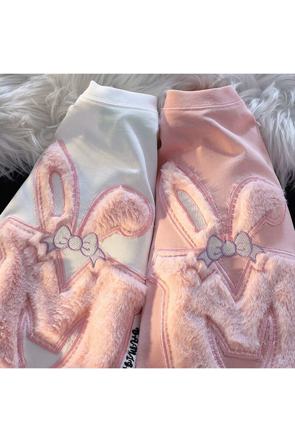 Y2k Cotton Rabbit Ear Pink T-shirt