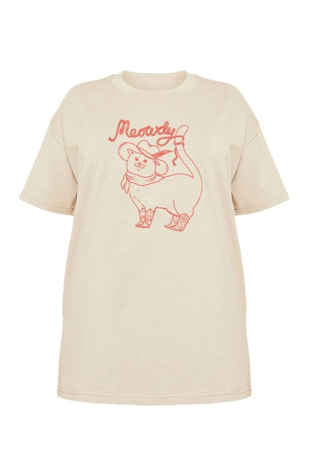 Y2k Cowboy Cat Graphic T-shirt