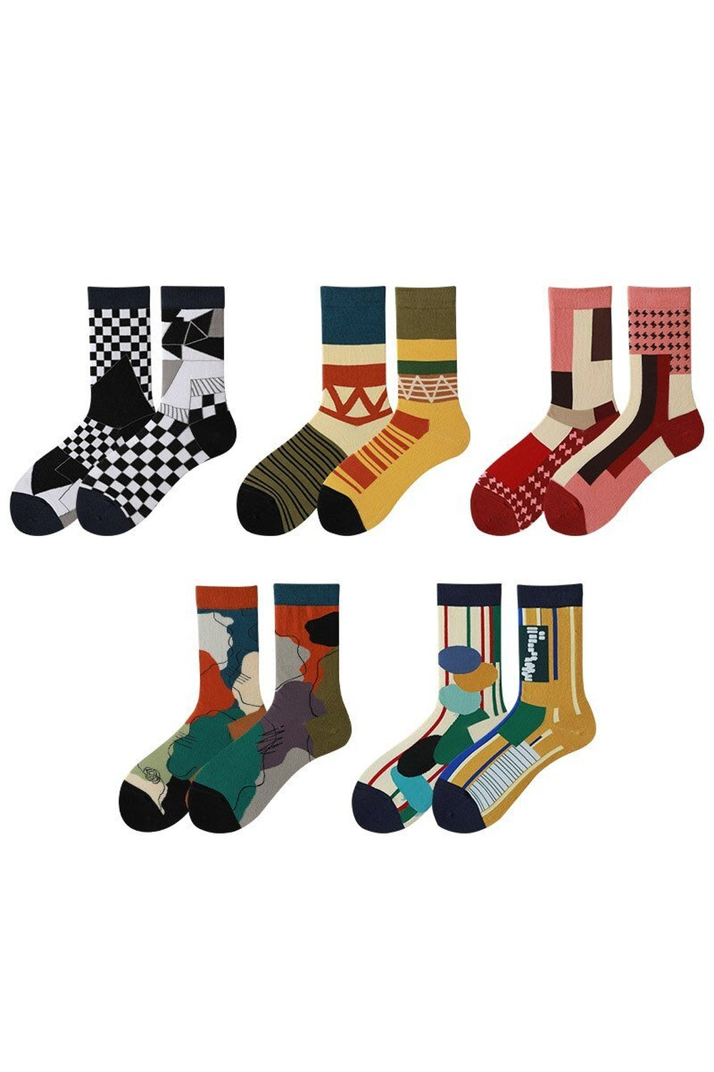 Y2k Creative Irregular Short Couple Socks