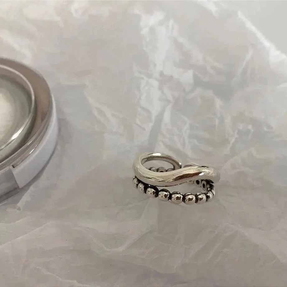 Y2k Creative Silver Bear Rings