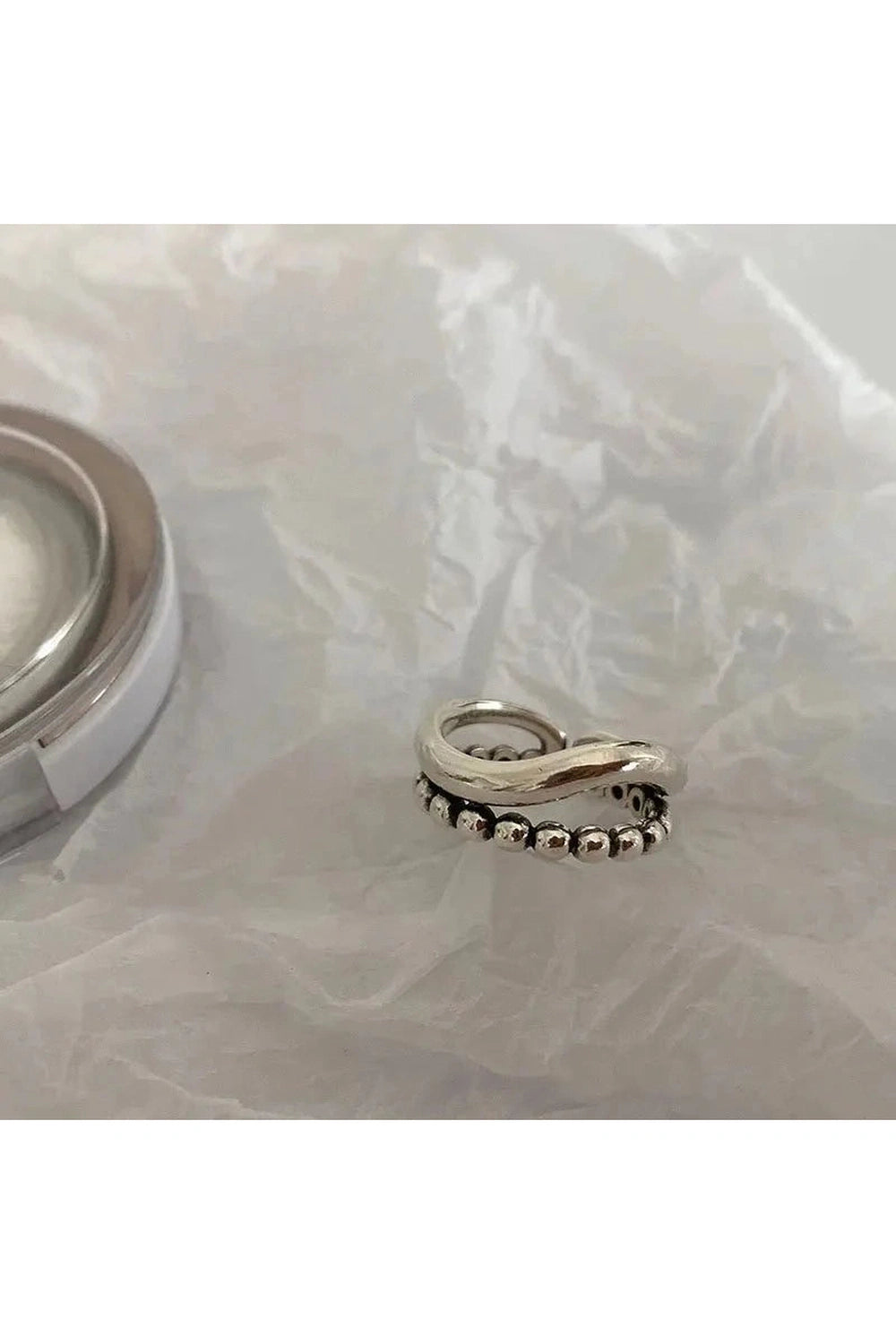 Y2k Creative Silver Bear Rings