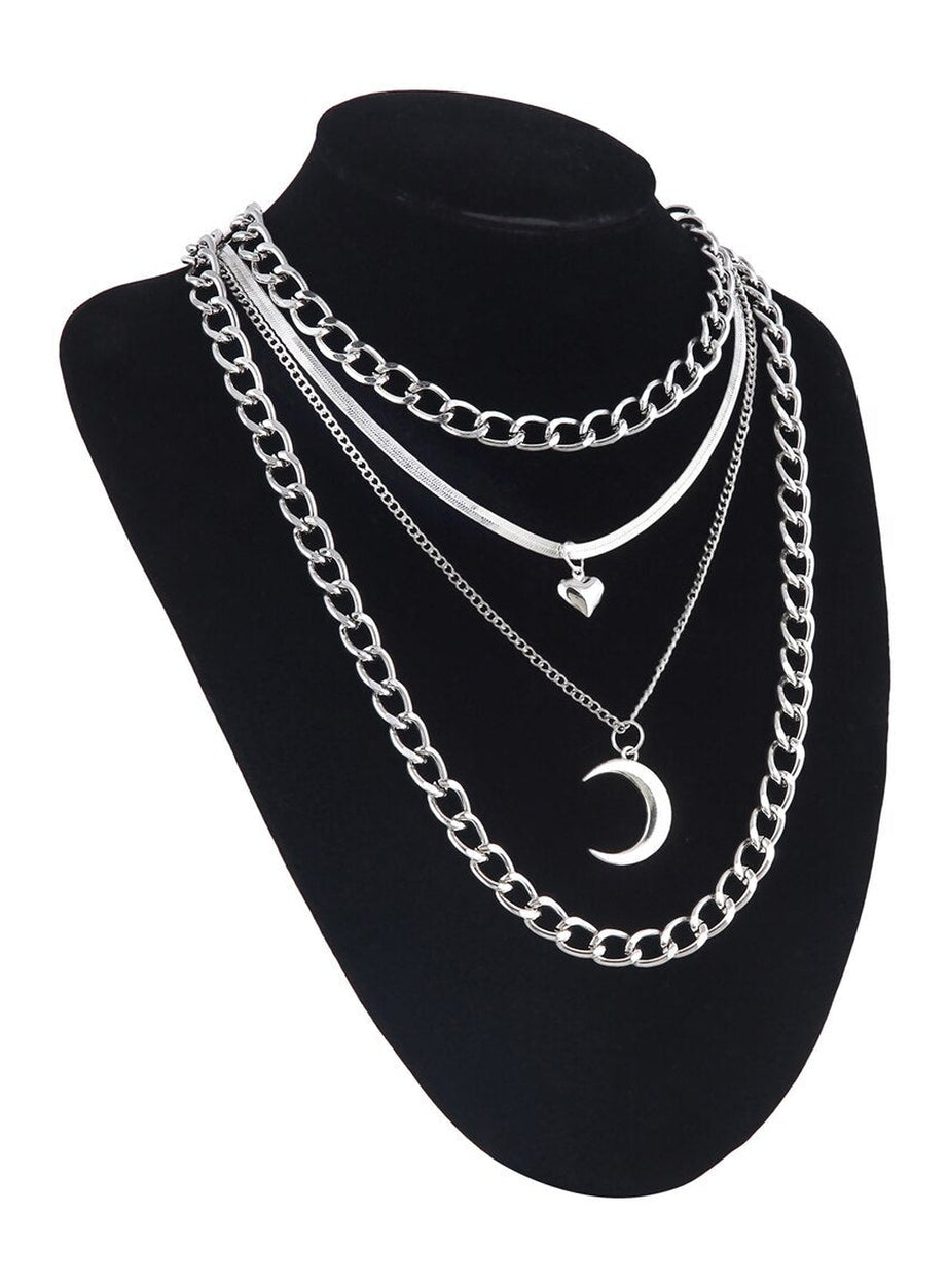 Y2k Crescent Gothic Necklace