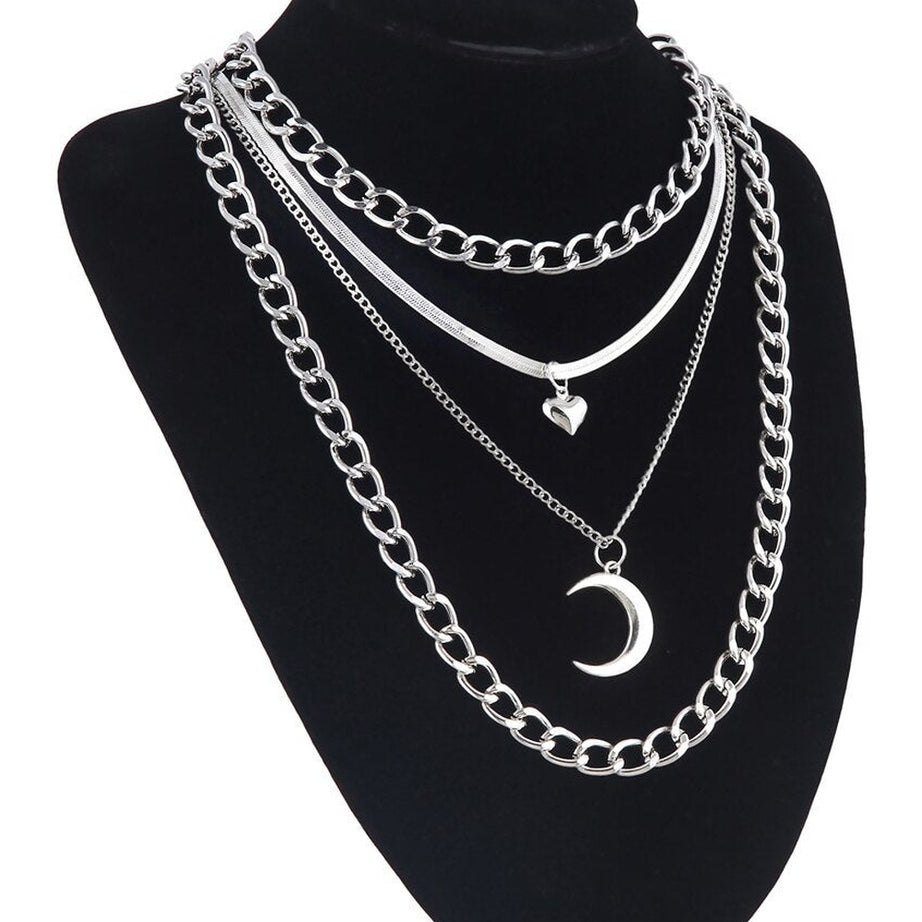 Y2k Crescent Gothic Necklace