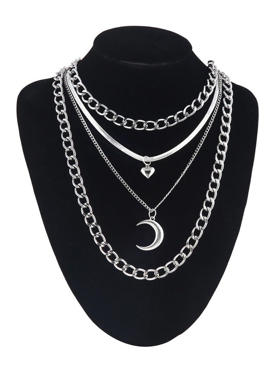 Y2k Crescent Gothic Necklace