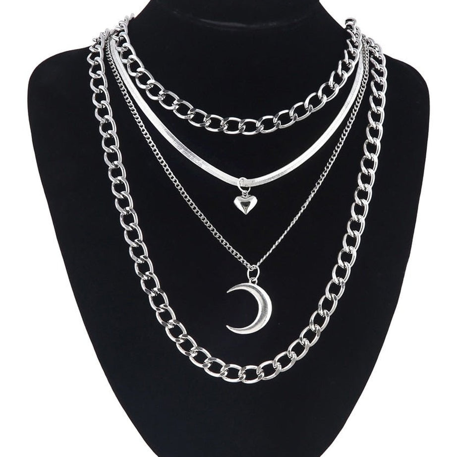 Y2k Crescent Gothic Necklace