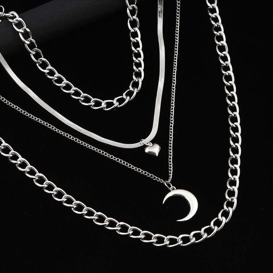 Y2k Crescent Gothic Necklace