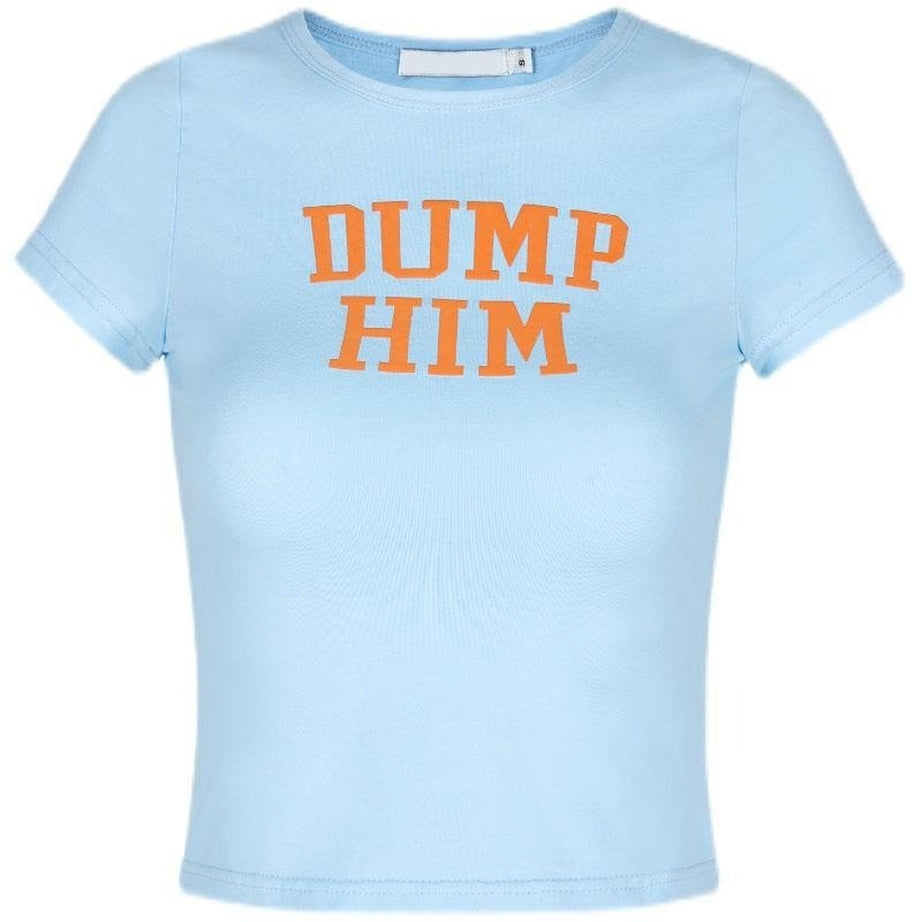 Y2k Crop Top "DUMP HIM"