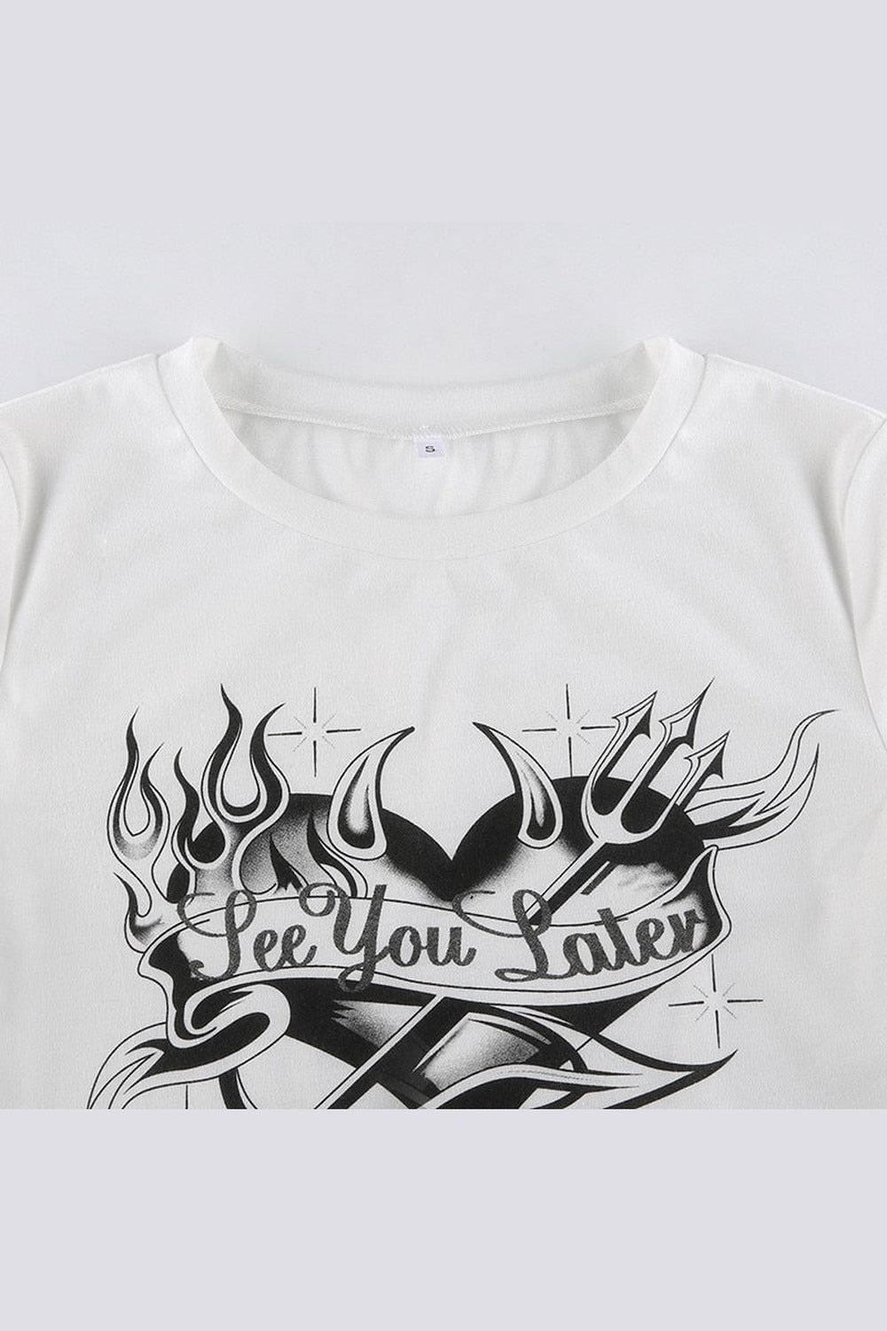 Y2k Crop Top "SEE YOU LATER"