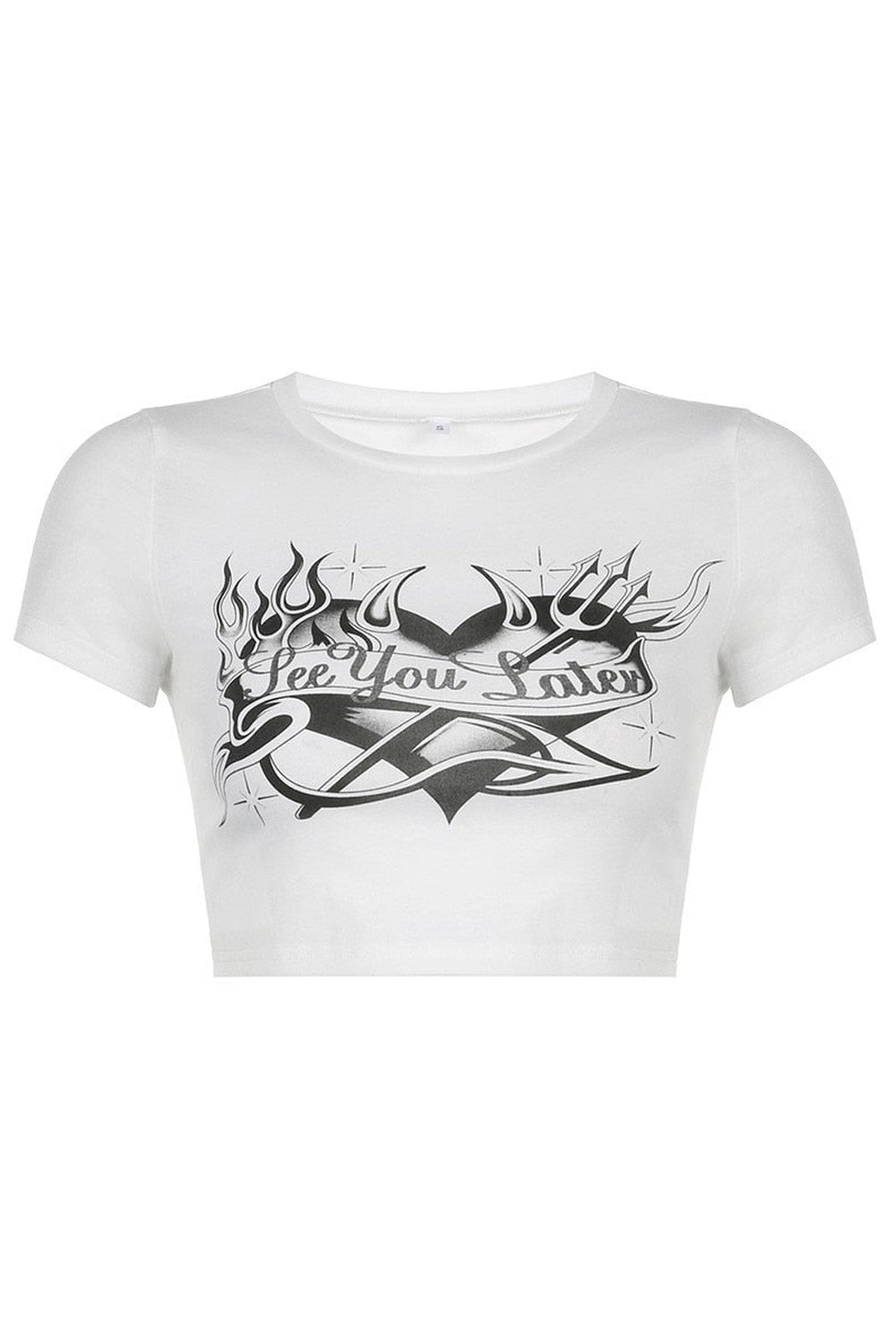 Y2k Crop Top "SEE YOU LATER"