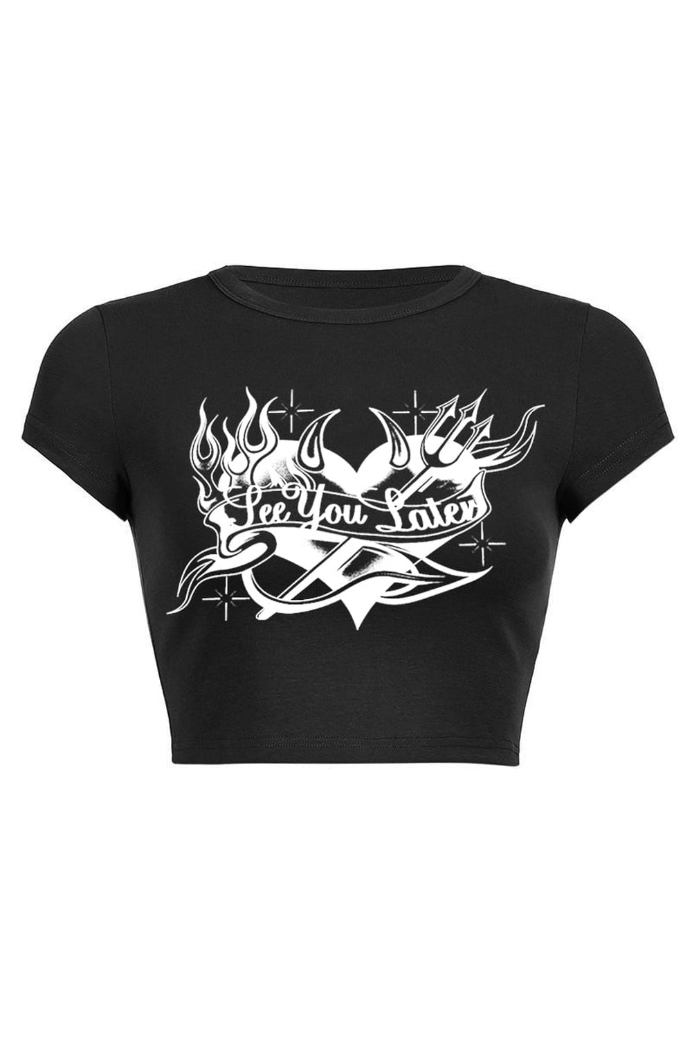 Y2k Crop Top "SEE YOU LATER"