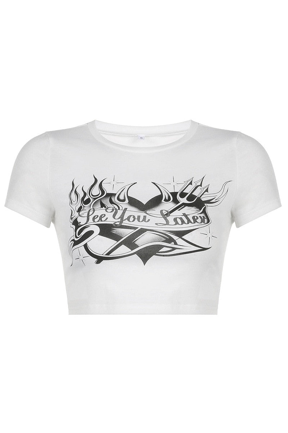 Y2k Crop Top "SEE YOU LATER"