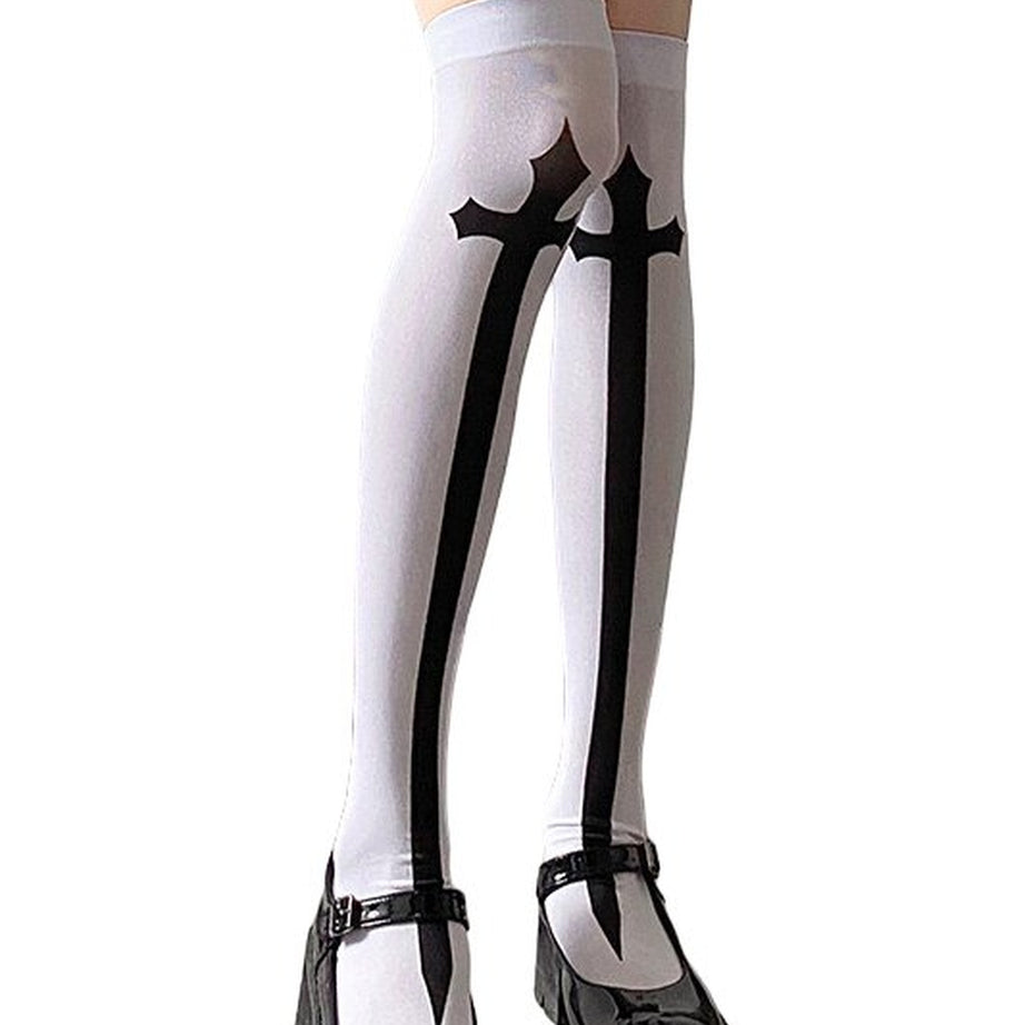 Y2k Cross Cosplay Stockings