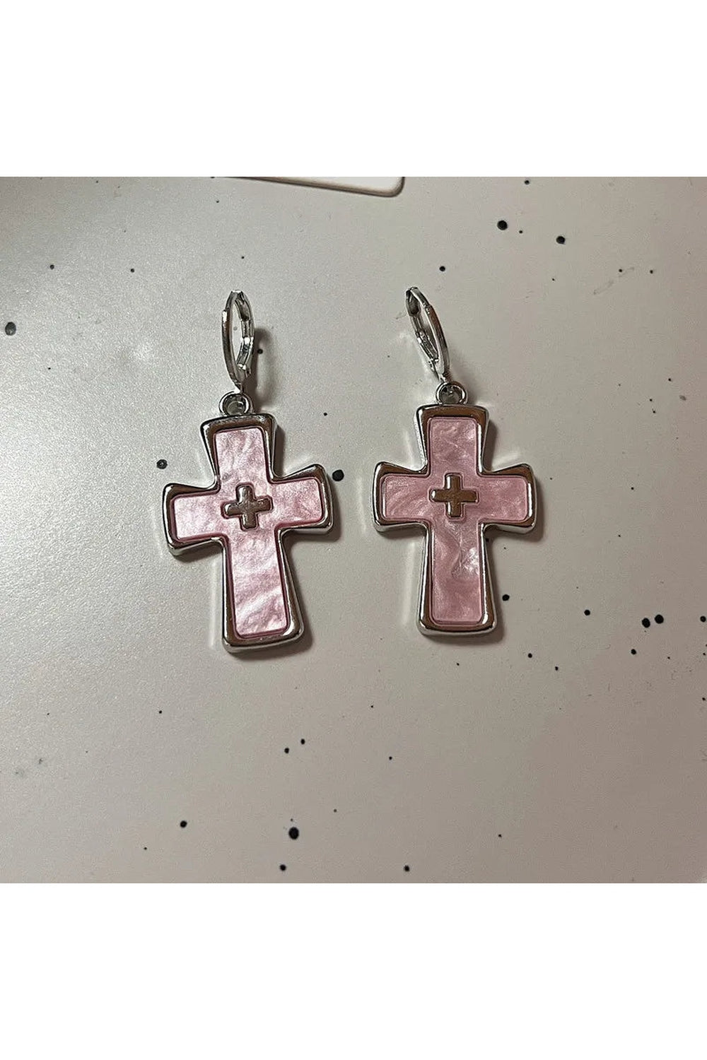 Y2k Cross Crystal Silver Earrings Gifts