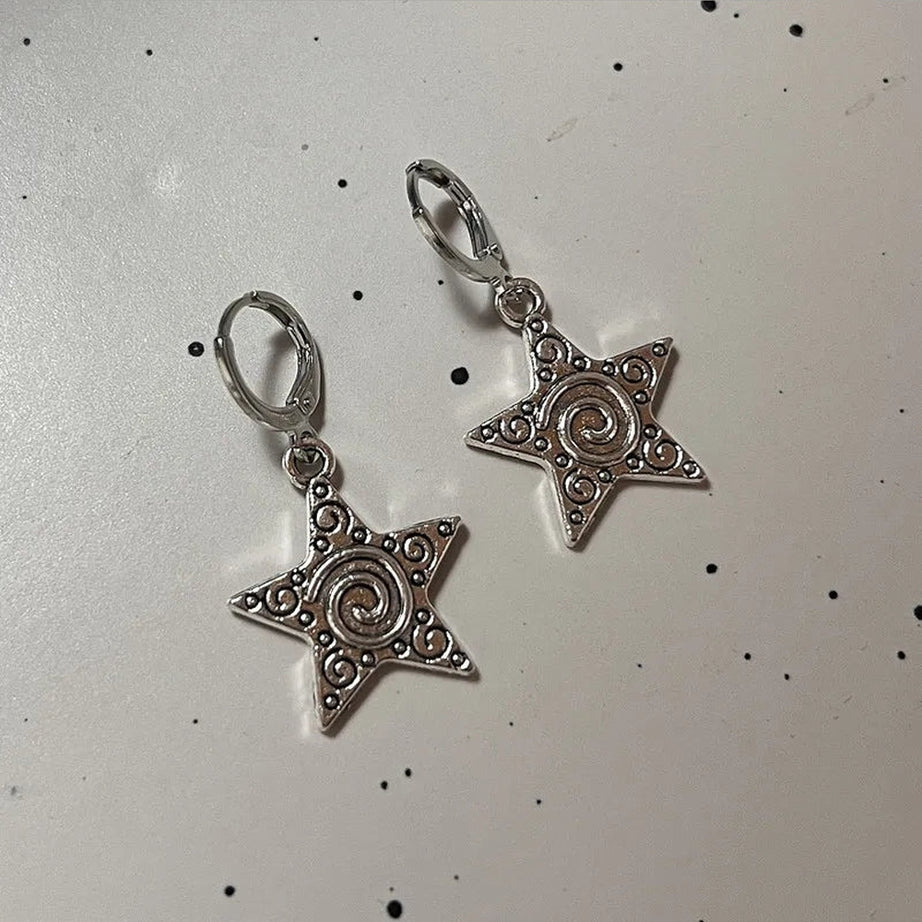 Y2k Cross Crystal Silver Earrings Gifts