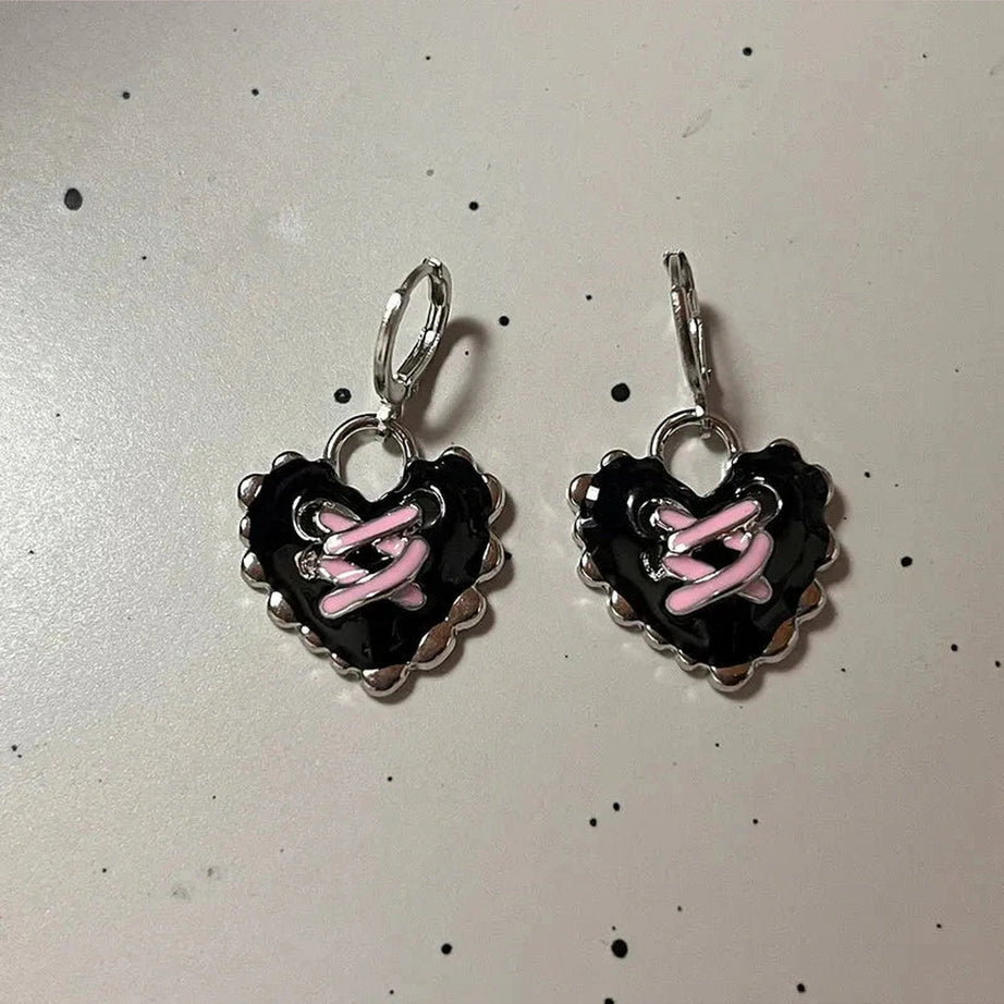 Y2k Cross Crystal Silver Earrings Gifts