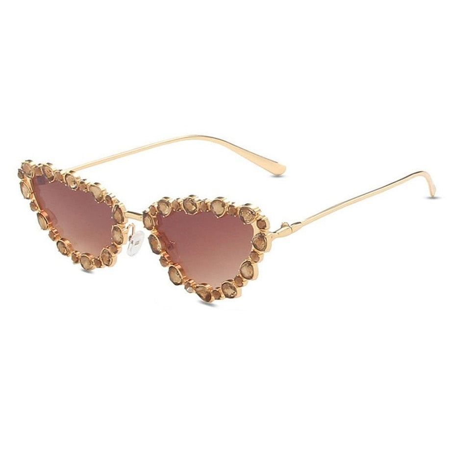 Y2k Crystal Cat Eye Sunglasses