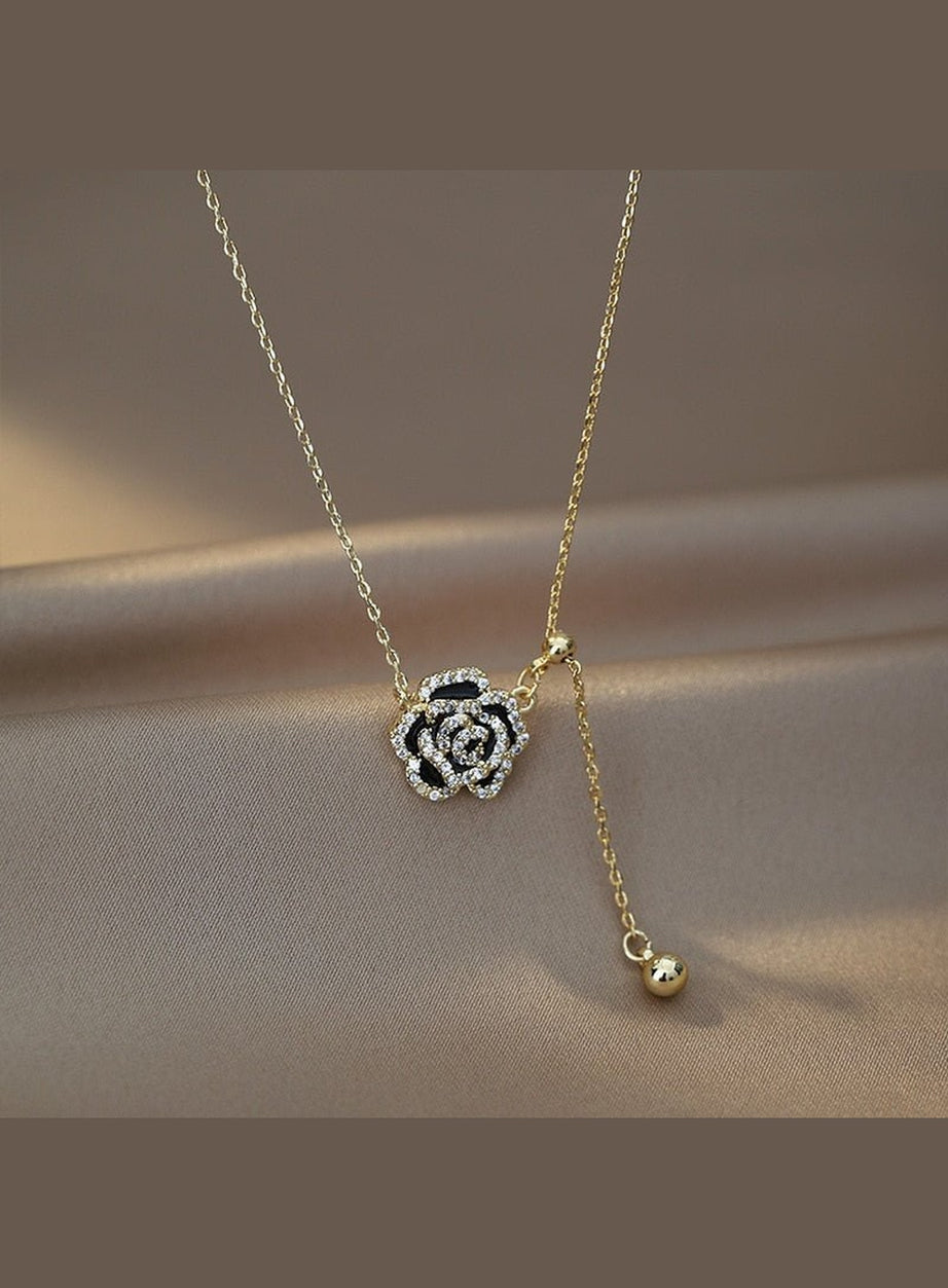 Y2k Crystal Heart Goth Alt Necklace