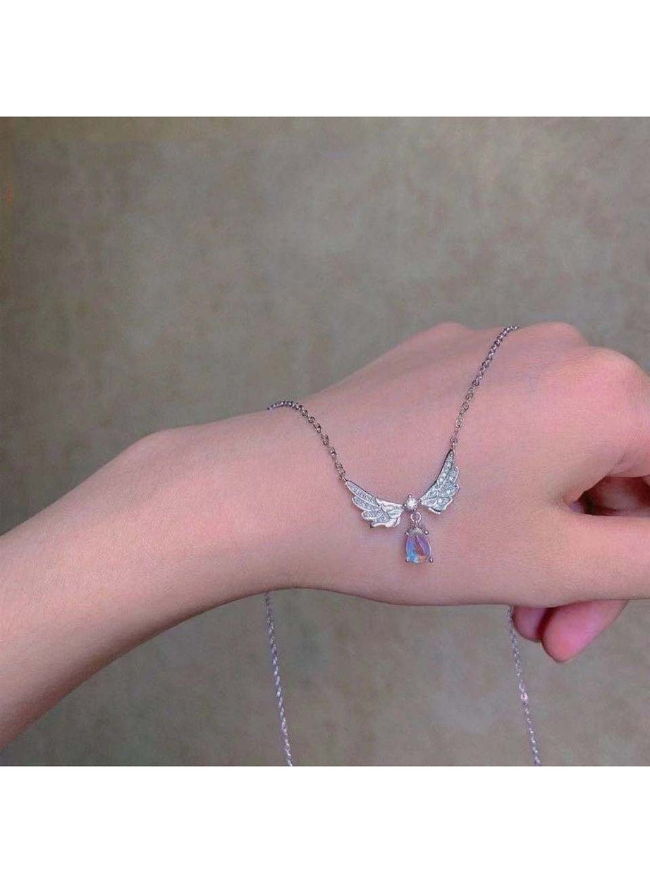 Y2k Crystal Heart Goth Alt Necklace