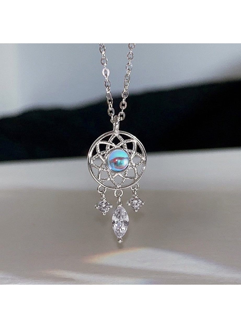 Y2k Crystal Heart Goth Alt Necklace